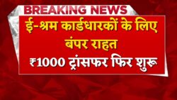 ई-श्रम कार्ड 1000 रूपए के नए रजिस्ट्रेशन शुरू E Shram Card